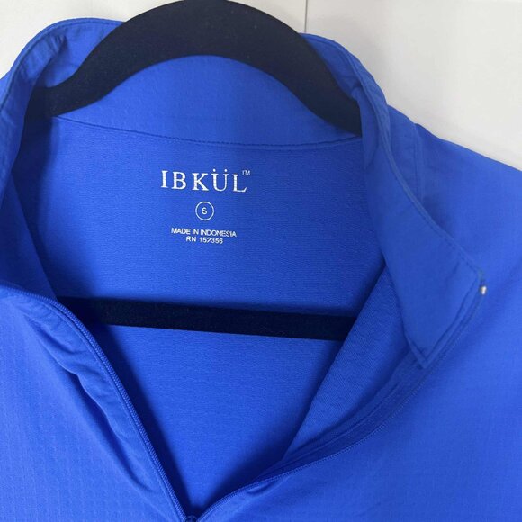 IBKUL Women Light Sweater Active Yoga Mesh long sleeve Blue SMALL - Picture 4 of 8